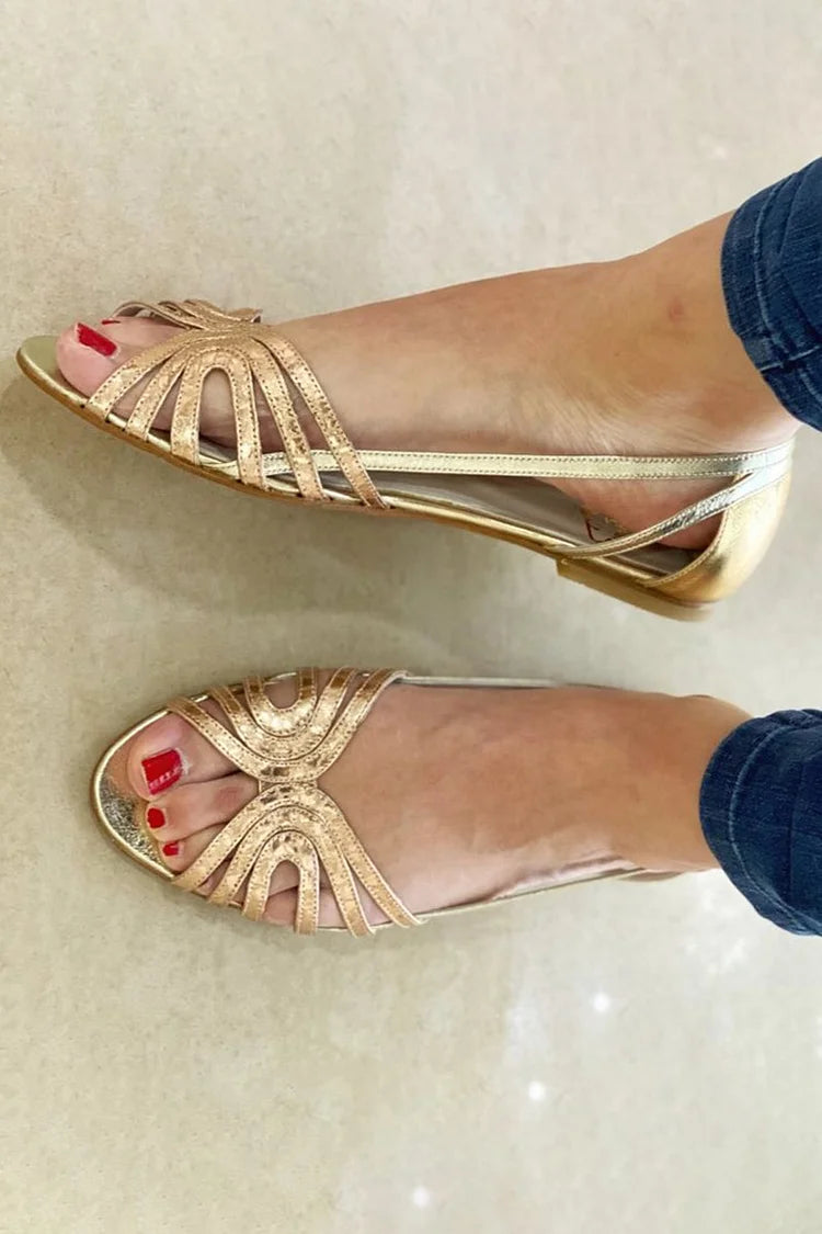 Aitana™ | Metallic Flat Sandals