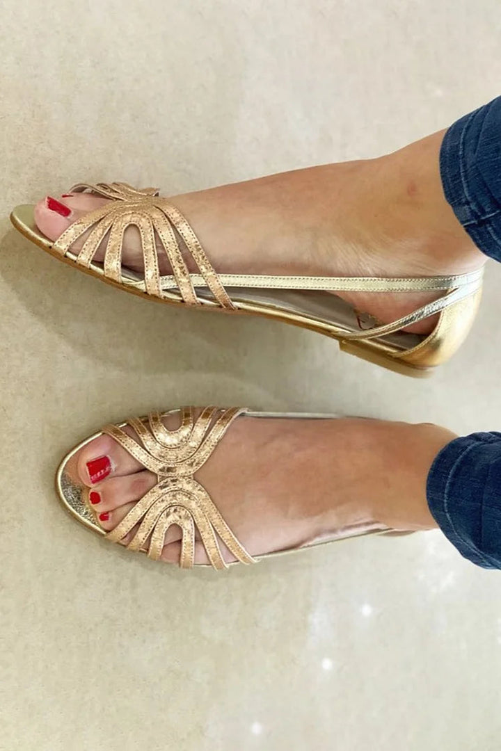 Aitana™ | Metallic Flat Sandals