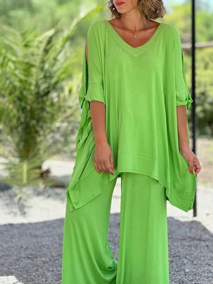 Ursula™ | Open Shoulder Tunic and Trousers Set