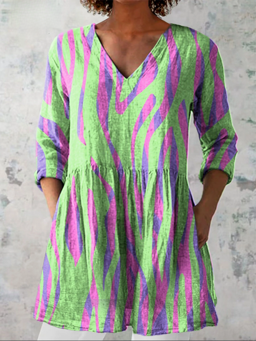 Poppy | Long Blouse with V-Neck