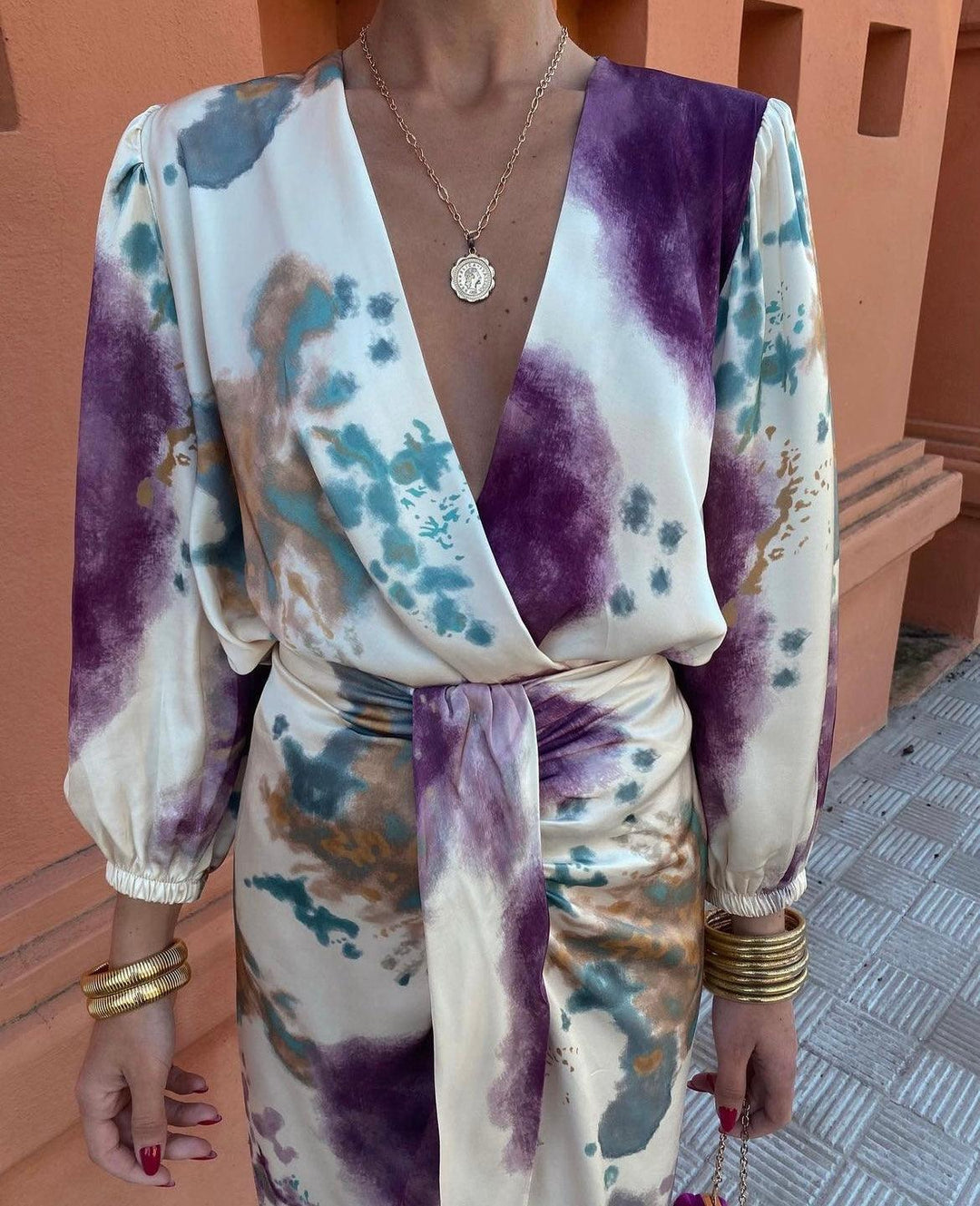Valeria™ | Satin Wrap Dress