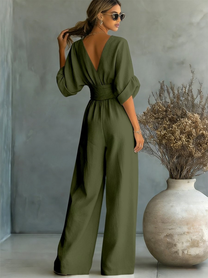 Victoria | Effortless V-Neck Jumpsuit