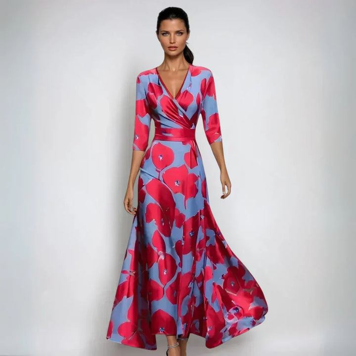 Isabel | Elegant Floral A-Line Dress
