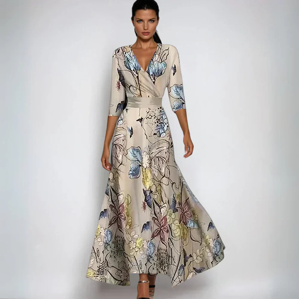 Isabel | Elegant Floral A-Line Dress