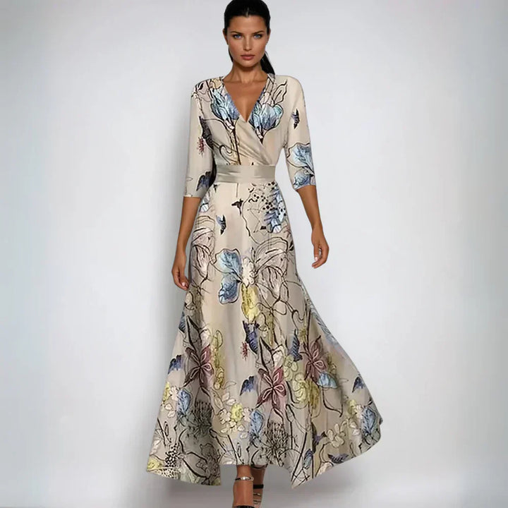 Isabel | Elegant Floral A-Line Dress