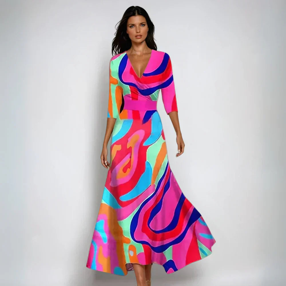 Isabel | Elegant Floral A-Line Dress