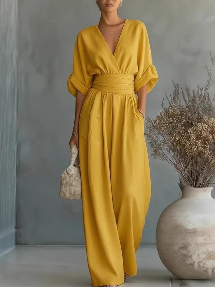 Victoria | Effortless V-Neck Jumpsuit