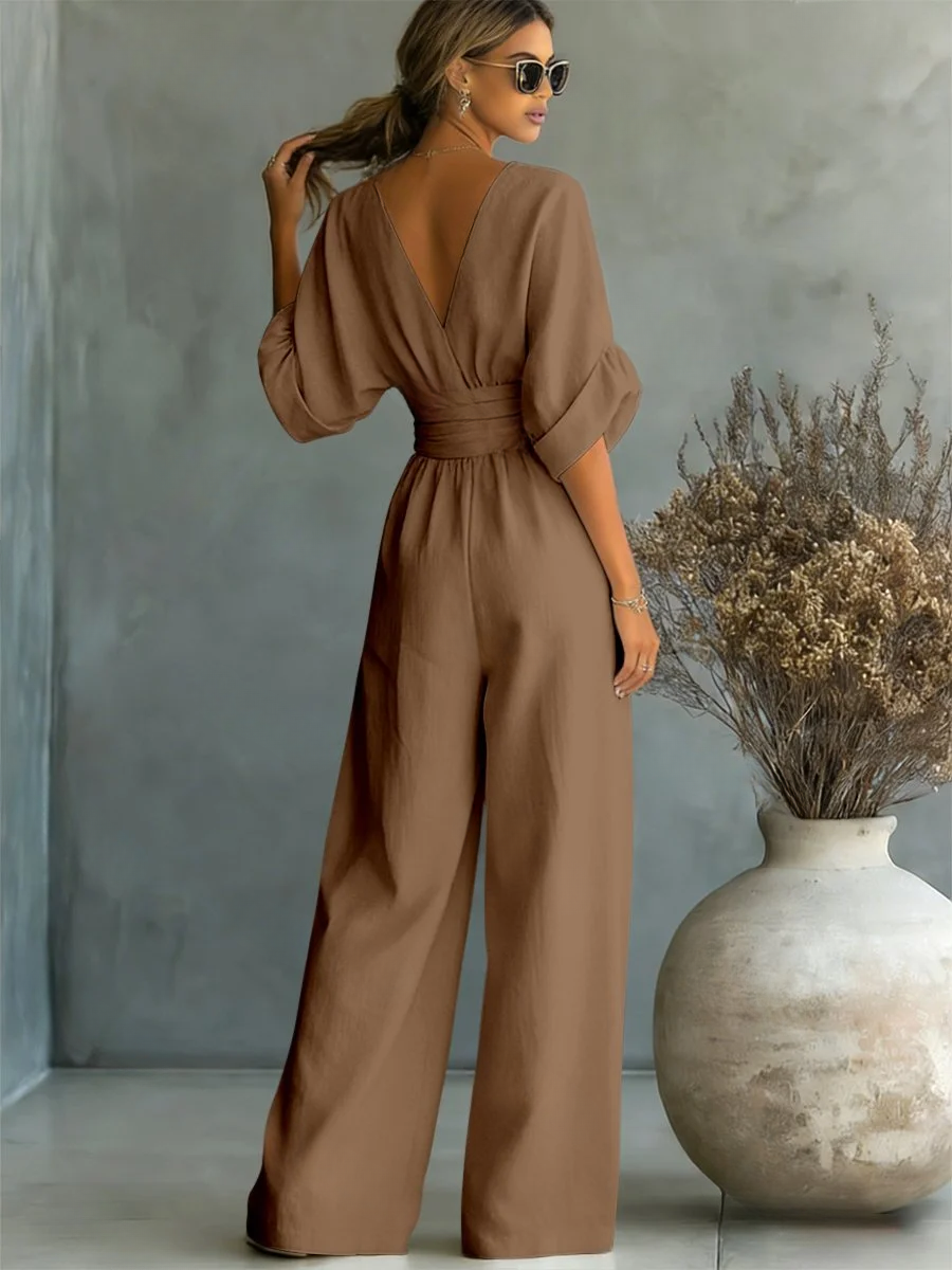 Victoria | Effortless V-Neck Jumpsuit