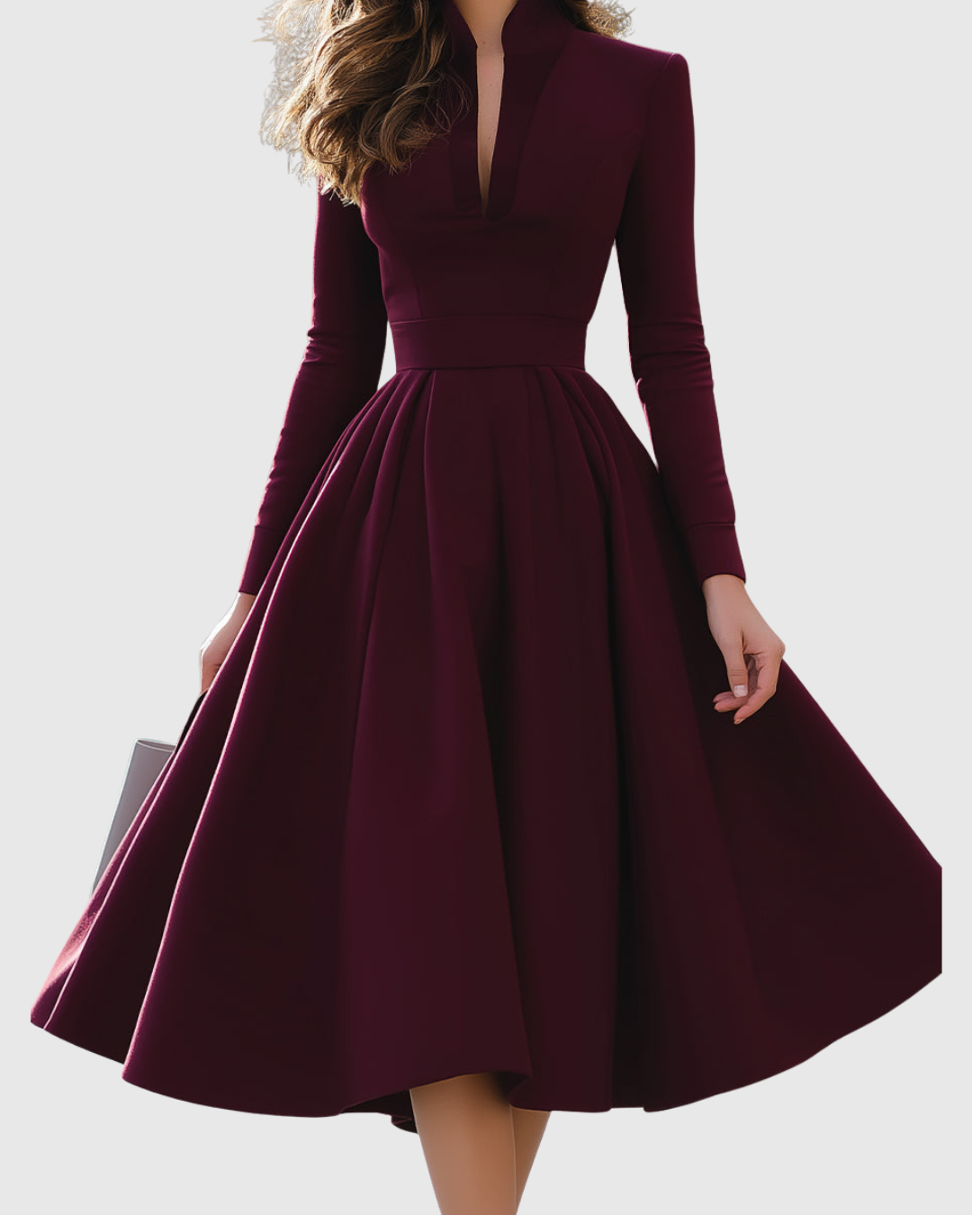 Lucy | V-NECK MIDI DRESS