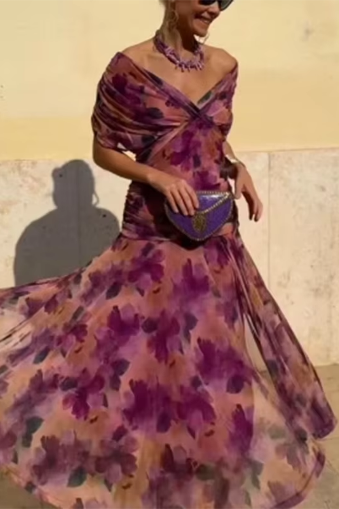 Eloísa™ | Long Floral Chiffon Dress