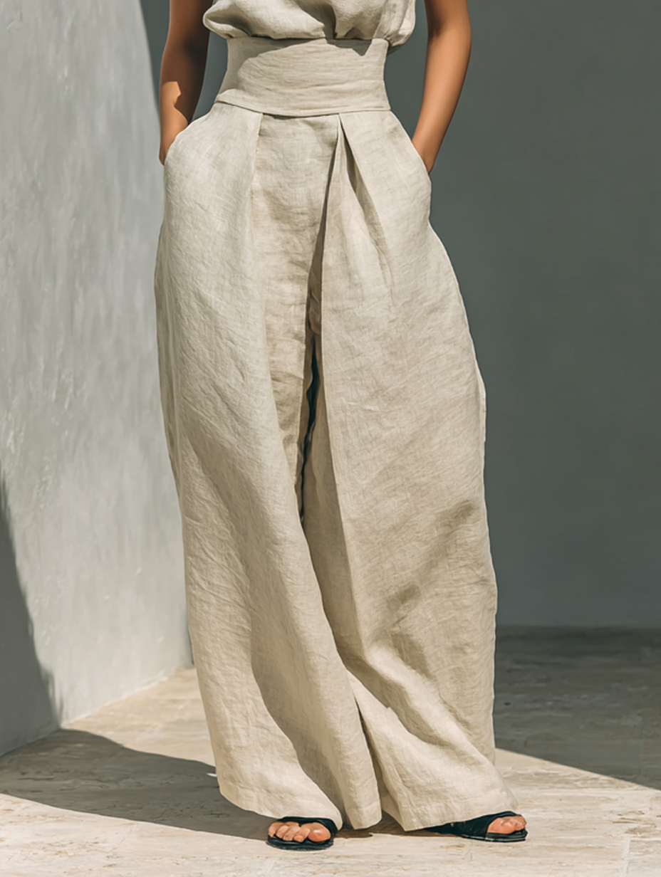 Venancia™ | Minimalist Set Top and Wide Leg Trousers