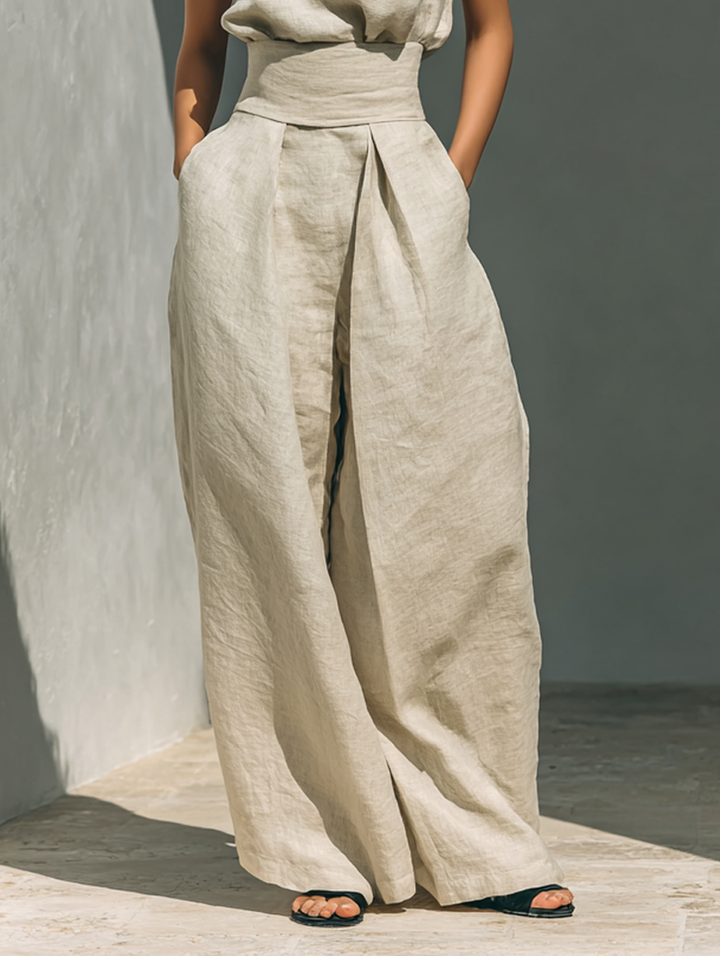 Venancia™ | Minimalist Set Top and Wide Leg Trousers