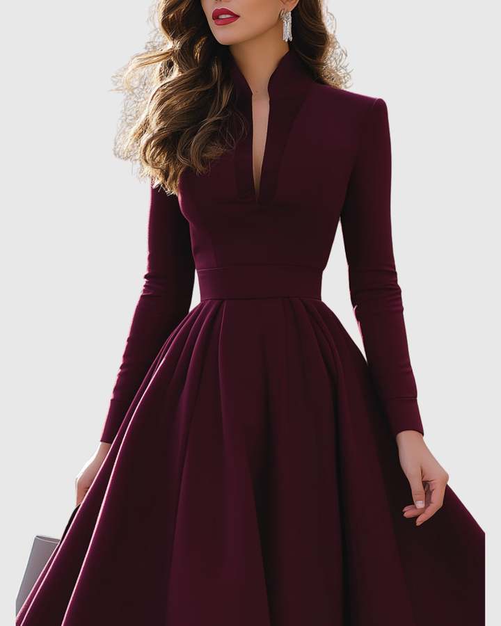 Lucy | V-NECK MIDI DRESS
