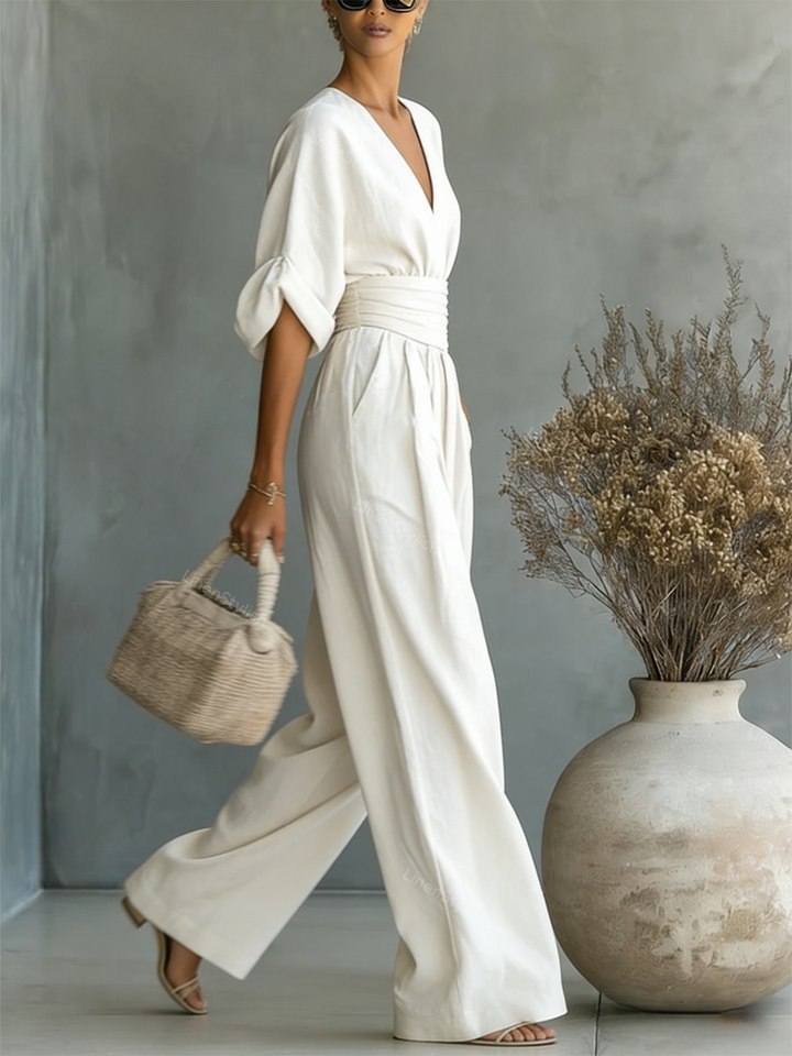 Victoria | Effortless V-Neck Jumpsuit