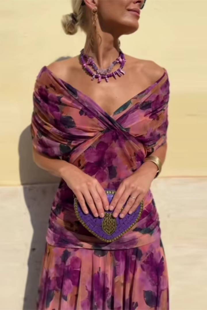 Eloísa™ | Long Floral Chiffon Dress