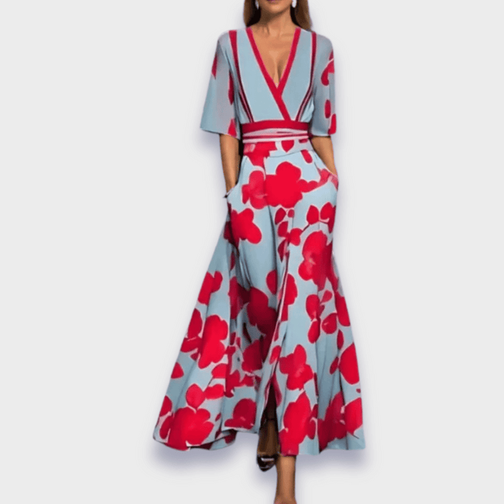 Isabel | Elegant Floral A-Line Dress