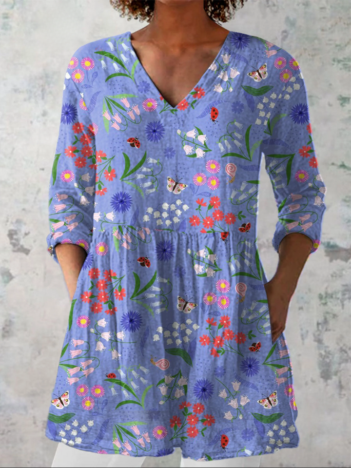 Rosie | Long Blouse with V-Neck