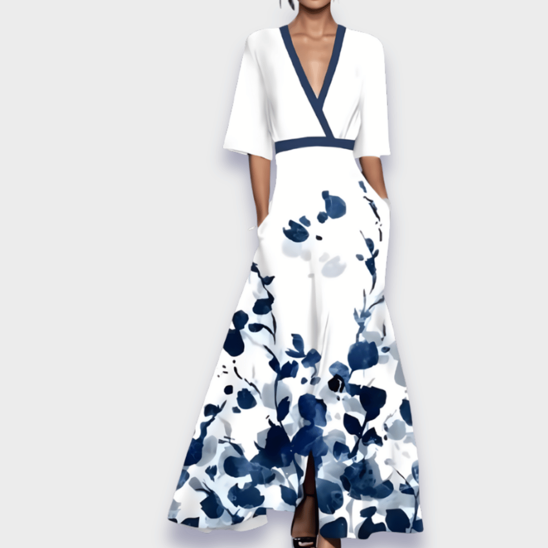 Isabel | Elegant Floral A-Line Dress