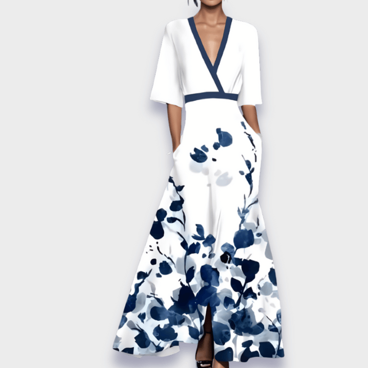Isabel | Elegant Floral A-Line Dress