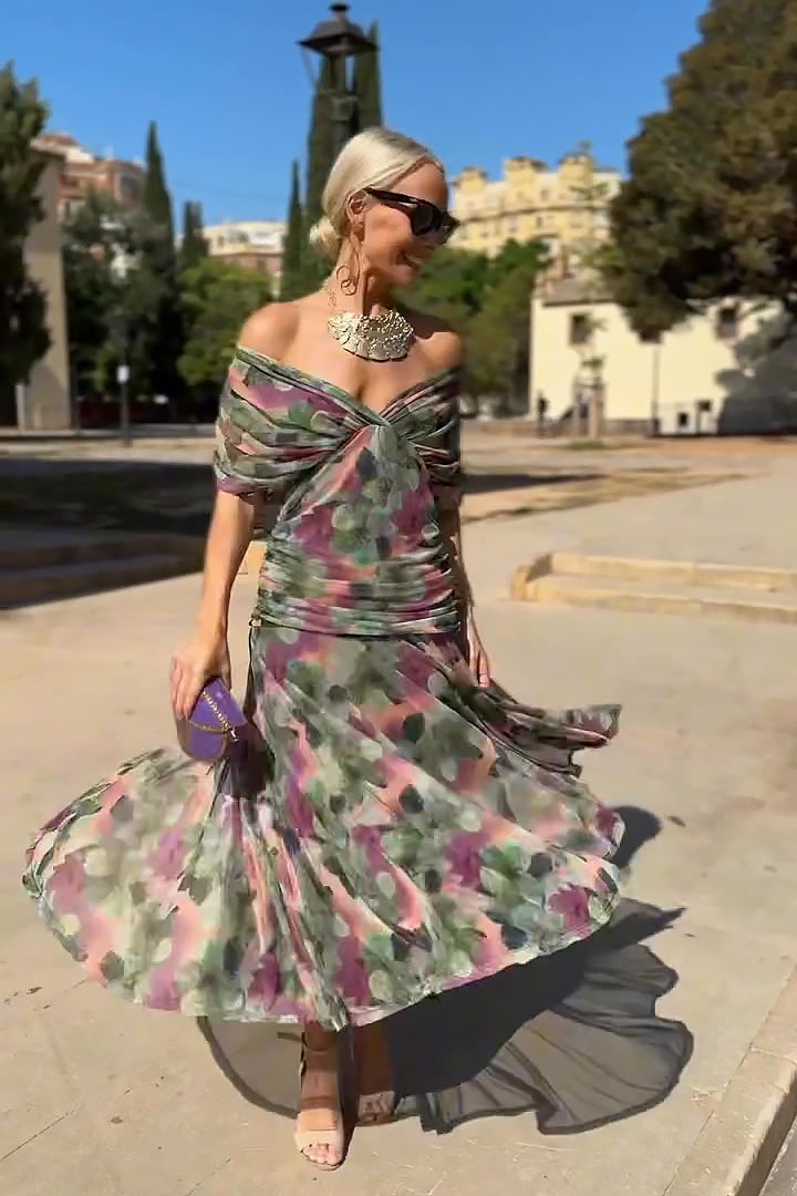 Eloísa™ | Long Floral Chiffon Dress