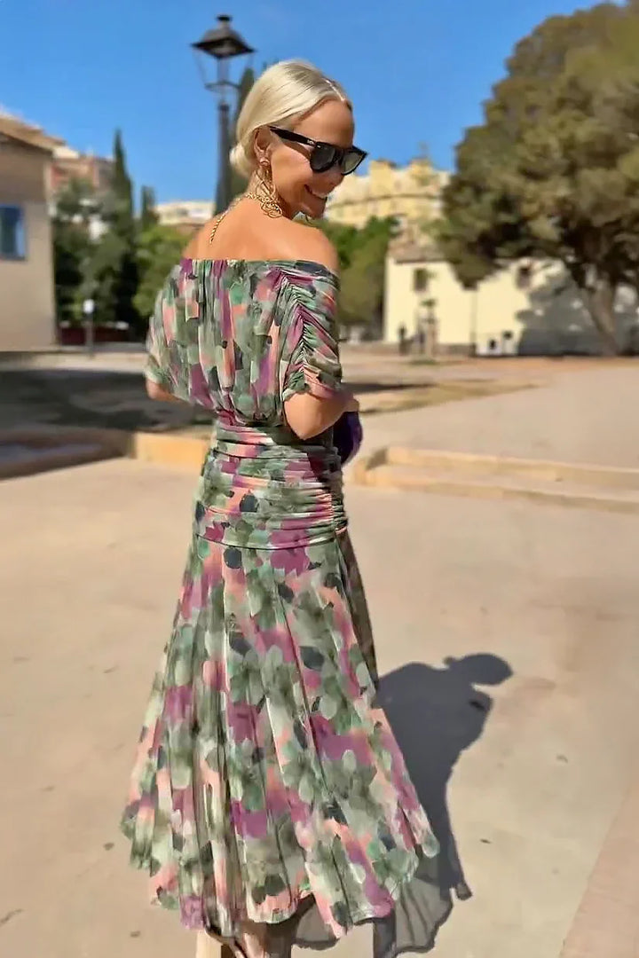 Eloísa™ | Long Floral Chiffon Dress