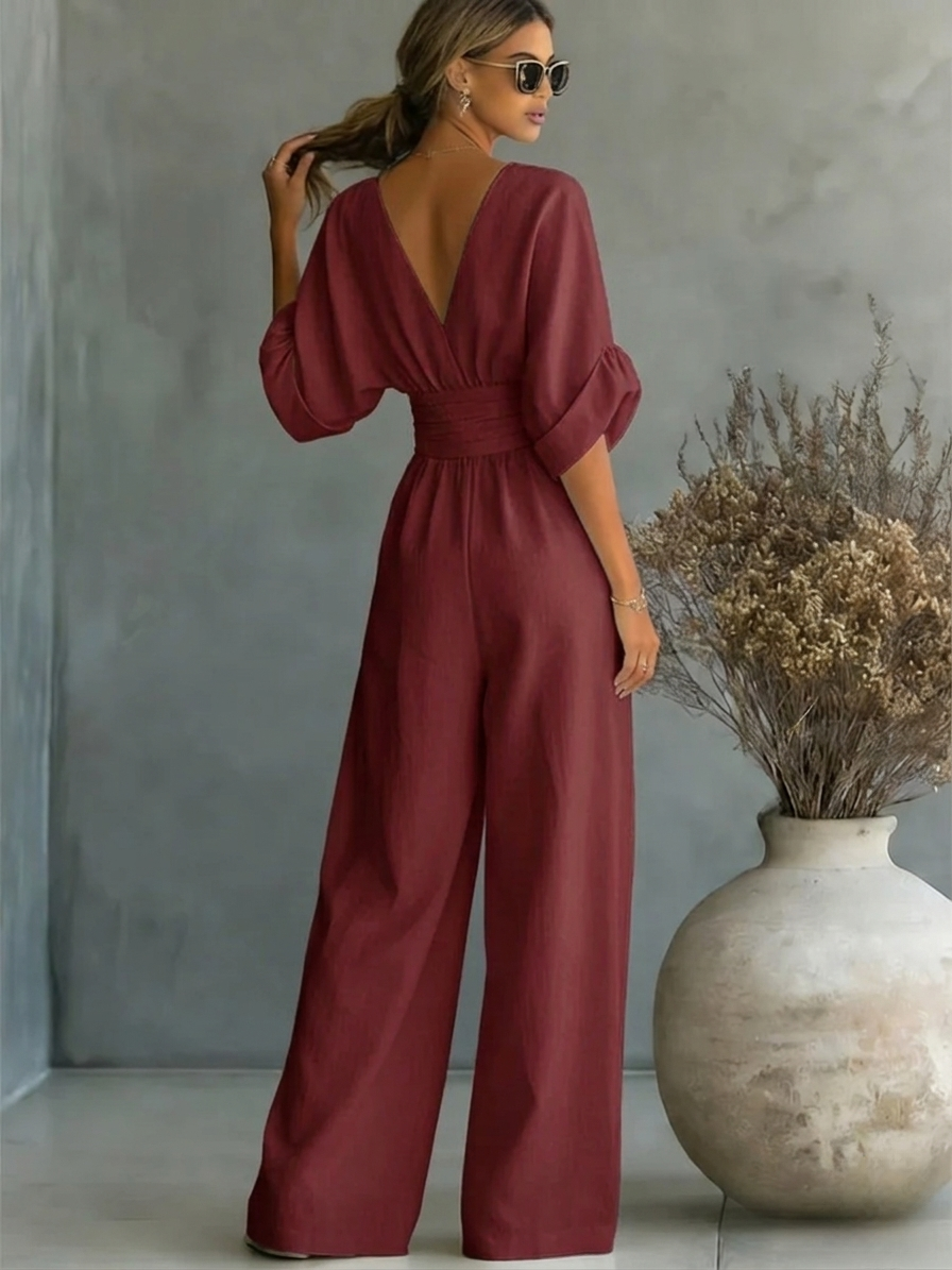 Victoria | Effortless V-Neck Jumpsuit