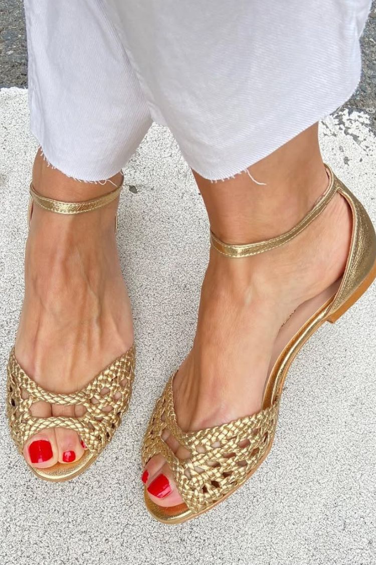 Soledad™ | Braided Gold Sandals