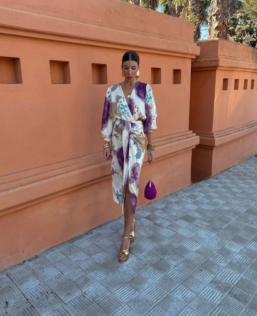 Valeria™ | Satin Wrap Dress
