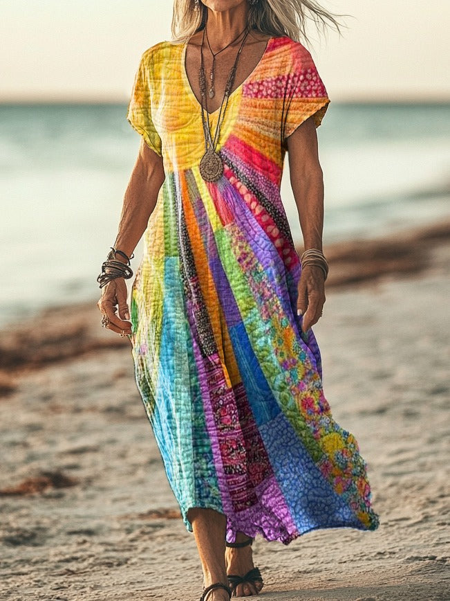 Luna | Boho dress with a summer design