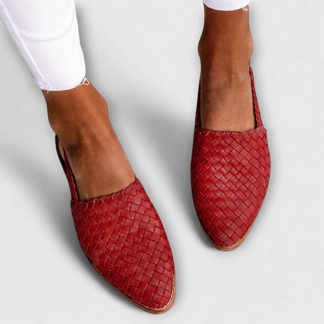 Simone | Woven Loafers with Back Strap