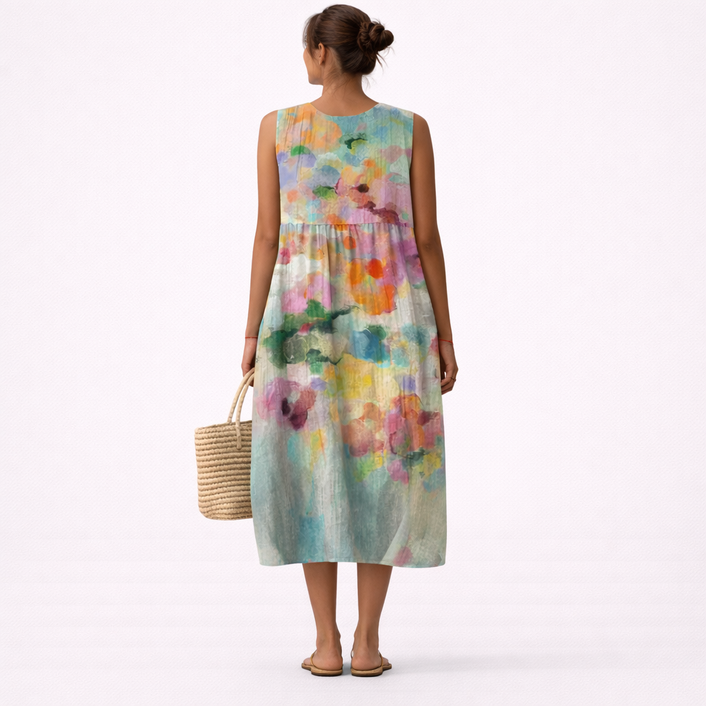 Carla™ | Elegant Multicoloured Midi Dress