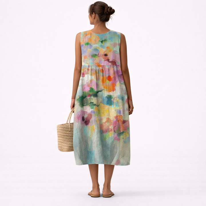 Carla™ | Elegant Multicoloured Midi Dress