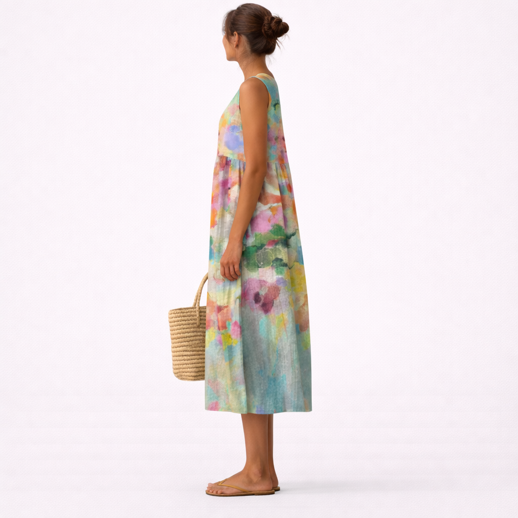 Carla™ | Elegant Multicoloured Midi Dress