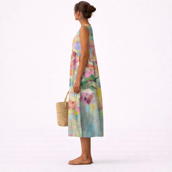 Carla™ | Elegant Multicoloured Midi Dress