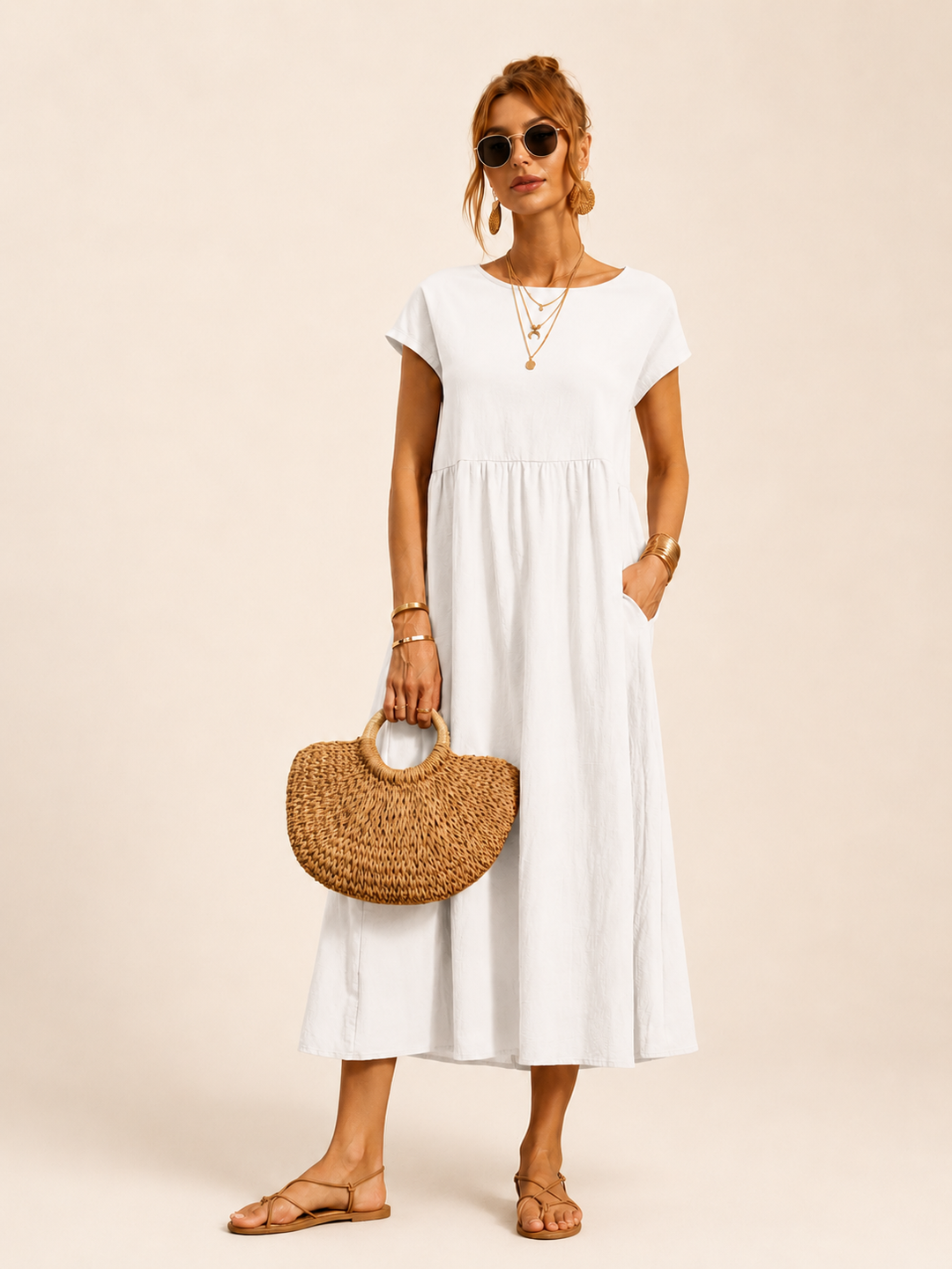 Charlotte ™ — Flowing Midi Dress with Timeless Elegance