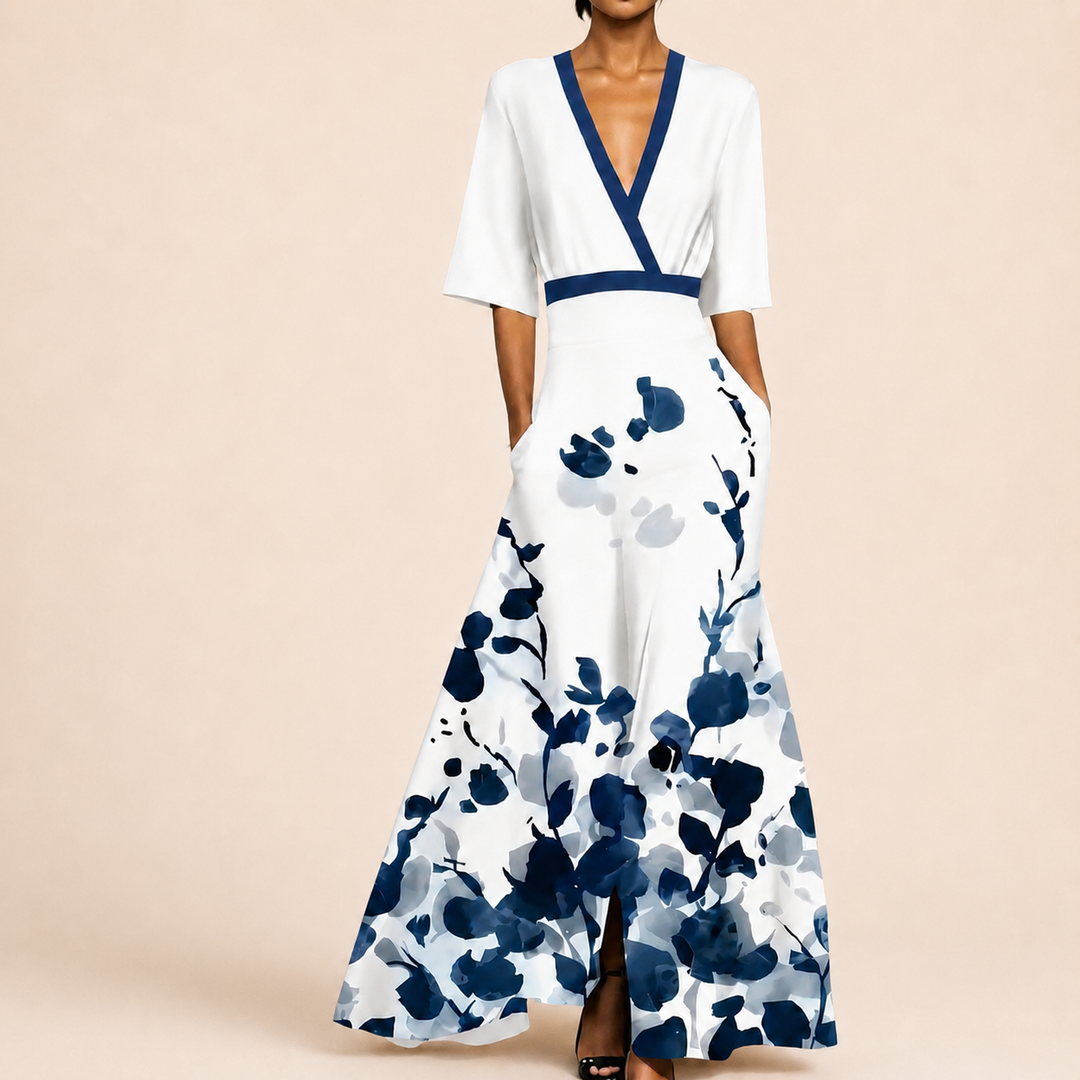 Isabel | Elegant Floral A-Line Dress