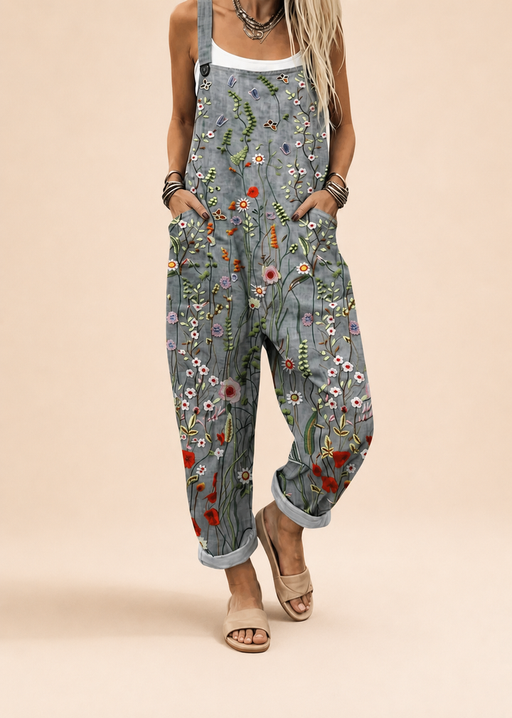 Comfortable Printed Dungarees