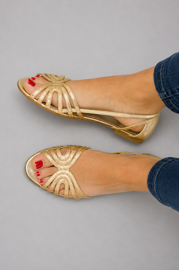 Aitana™ | Metallic Flat Sandals