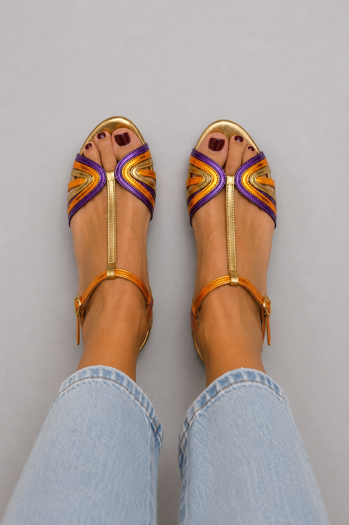 Pastora™ | Multicolour Flat Sandals