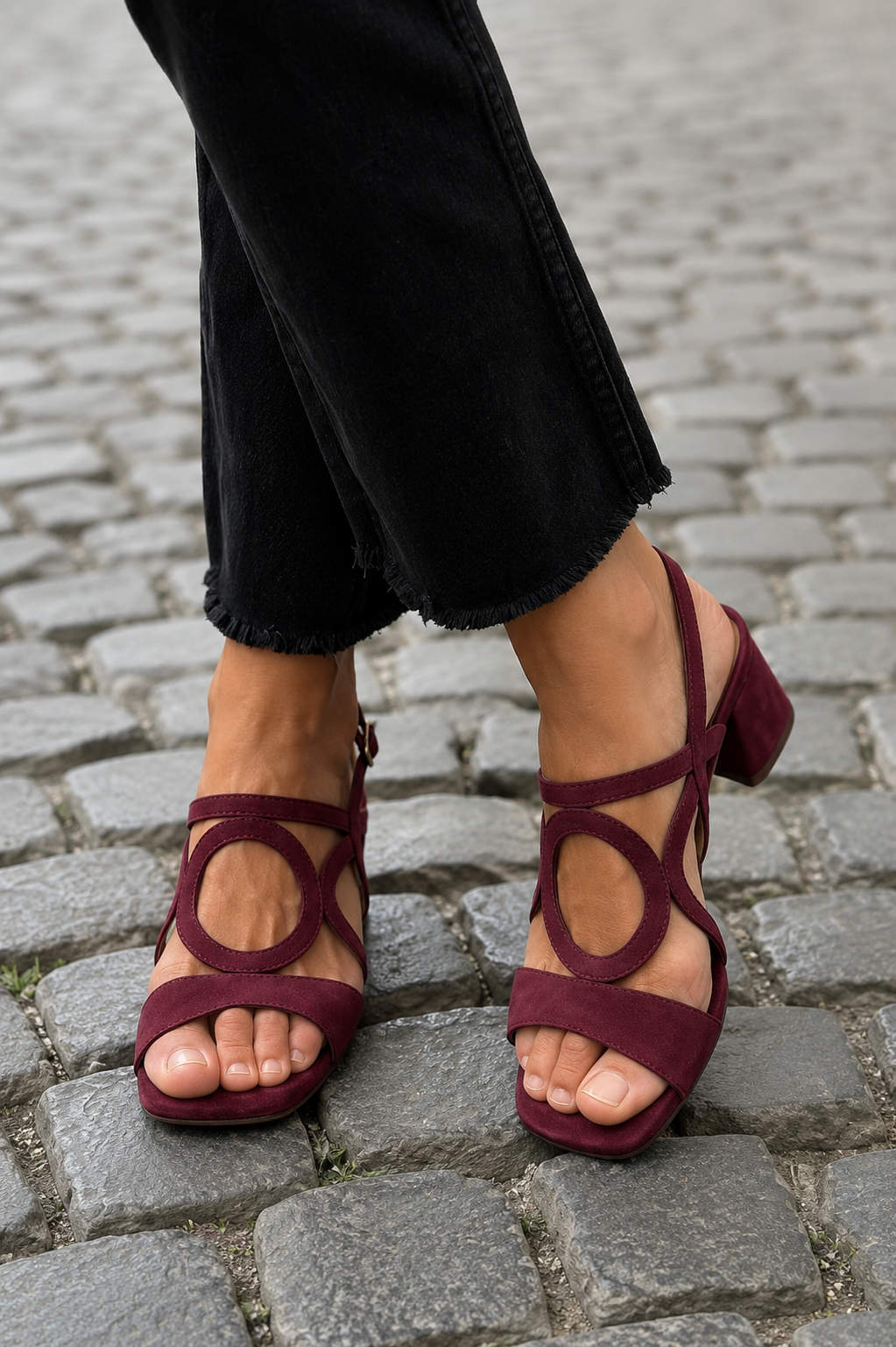 Begoña™ | Flat Sandals with Circular Detail