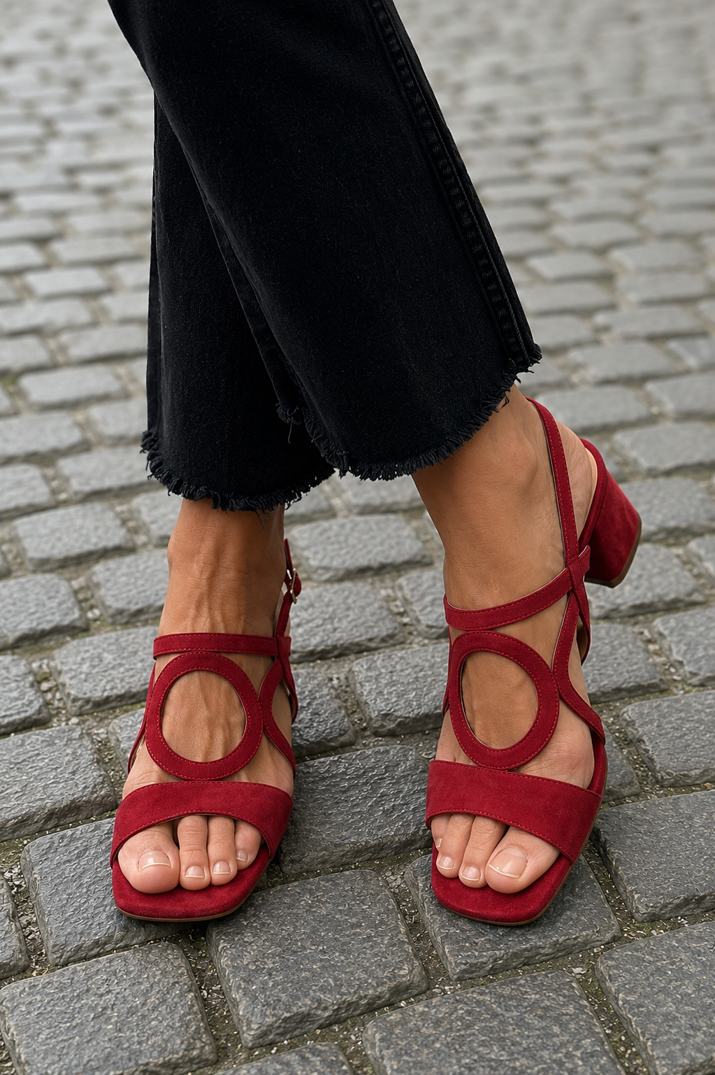 Begoña™ | Flat Sandals with Circular Detail