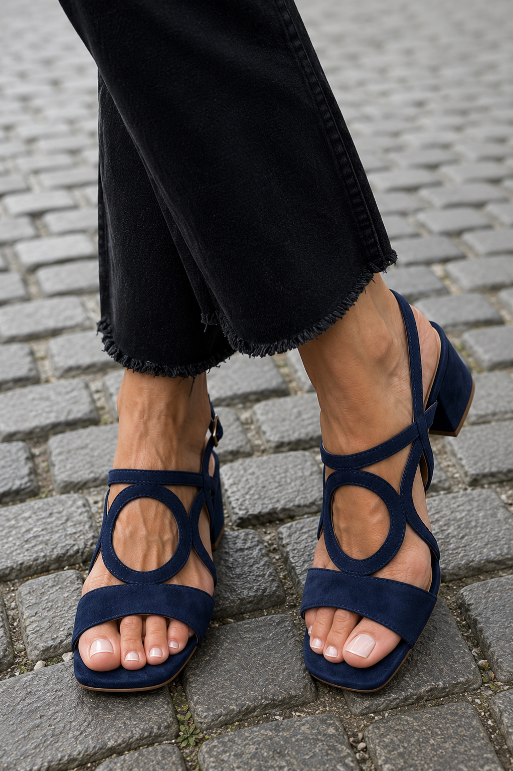 Begoña™ | Flat Sandals with Circular Detail
