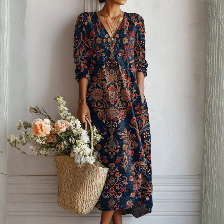 Adela™ | Floral Dress with Charm