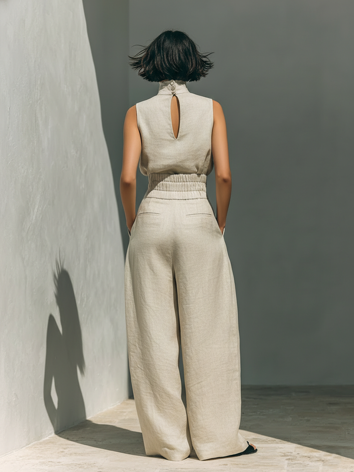 Venancia™ | Minimalist Set Top and Wide Leg Trousers