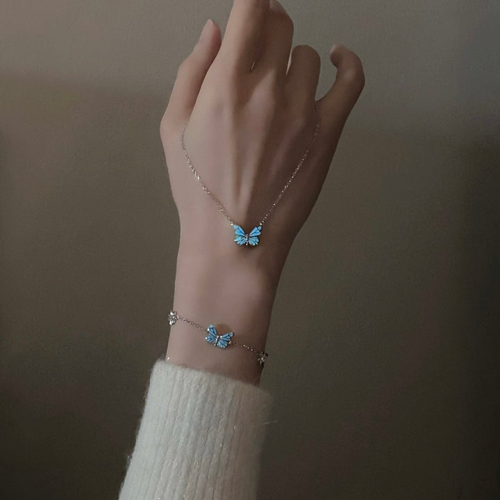 Luminous Dream Blue Butterfly Bracelet