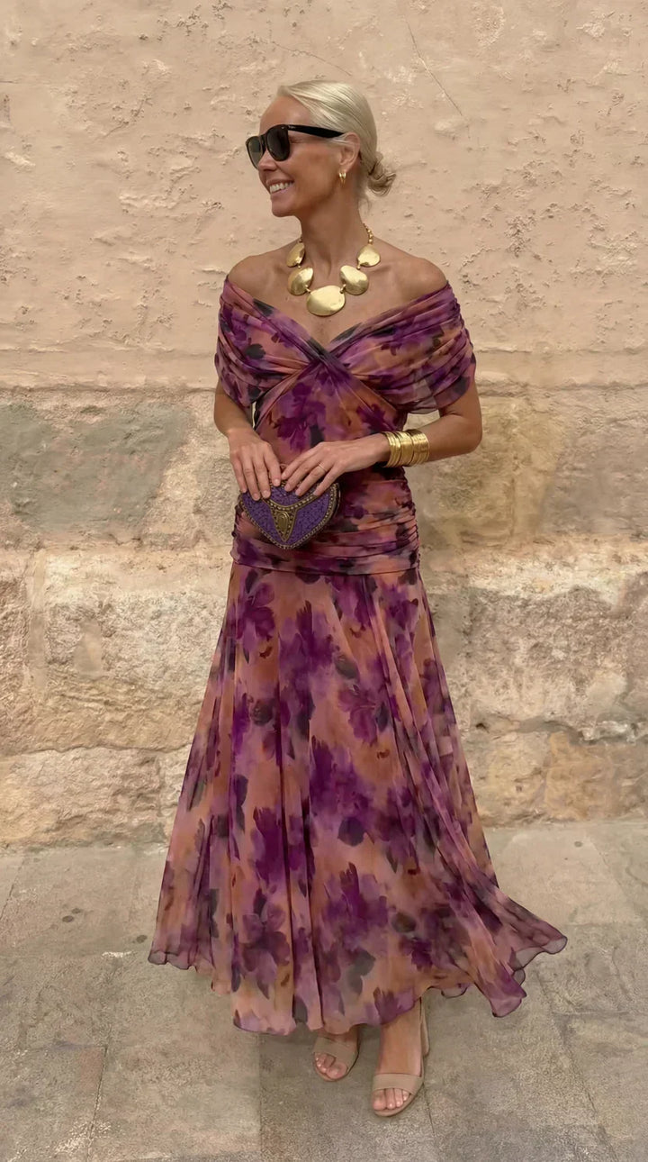 Eloísa™ | Long Floral Chiffon Dress