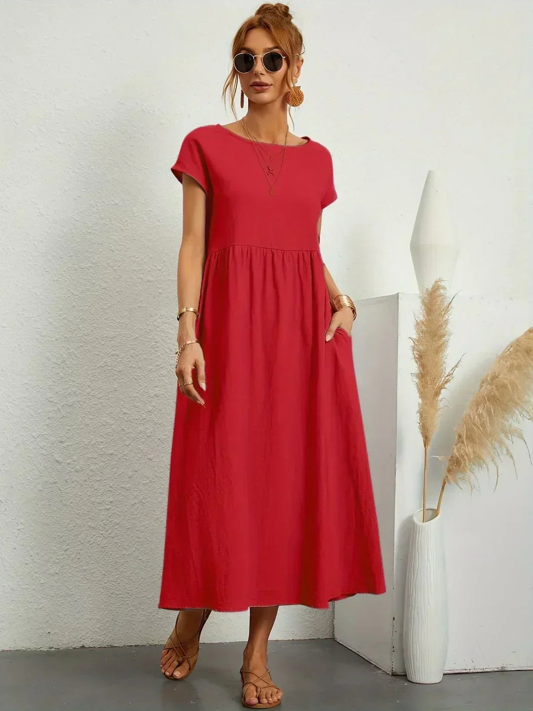 Charlotte ™ — Flowing Midi Dress with Timeless Elegance