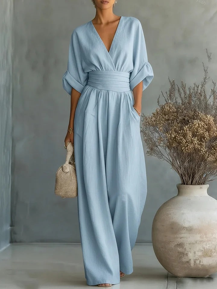 Victoria | Effortless V-Neck Jumpsuit