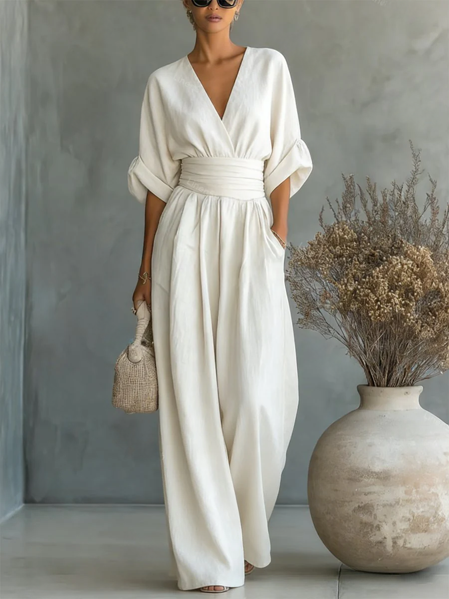 Victoria | Effortless V-Neck Jumpsuit