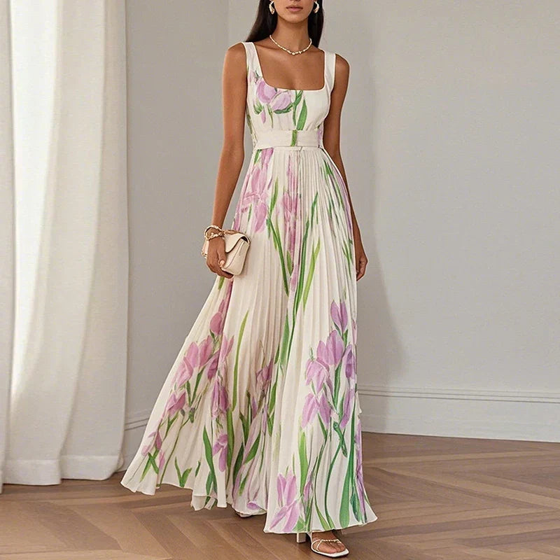 Isabel | Floral A-Line Maxi Dress